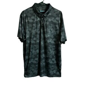 PGA Tour Mens Size XL Short Sleeve Polo Golf Shirt Smoke Camo Moisture Wicking